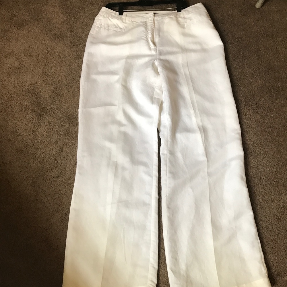 White Lenin dress pants new